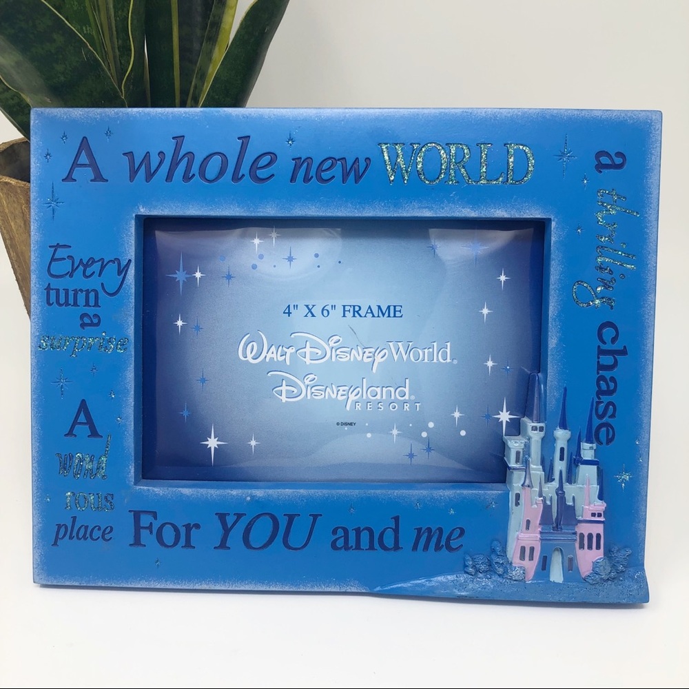 Aladdin A Whole New World Disney Frame Blue 4x6